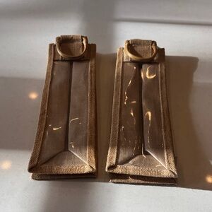 Chic Tan Gift Wrap Holders wine bag